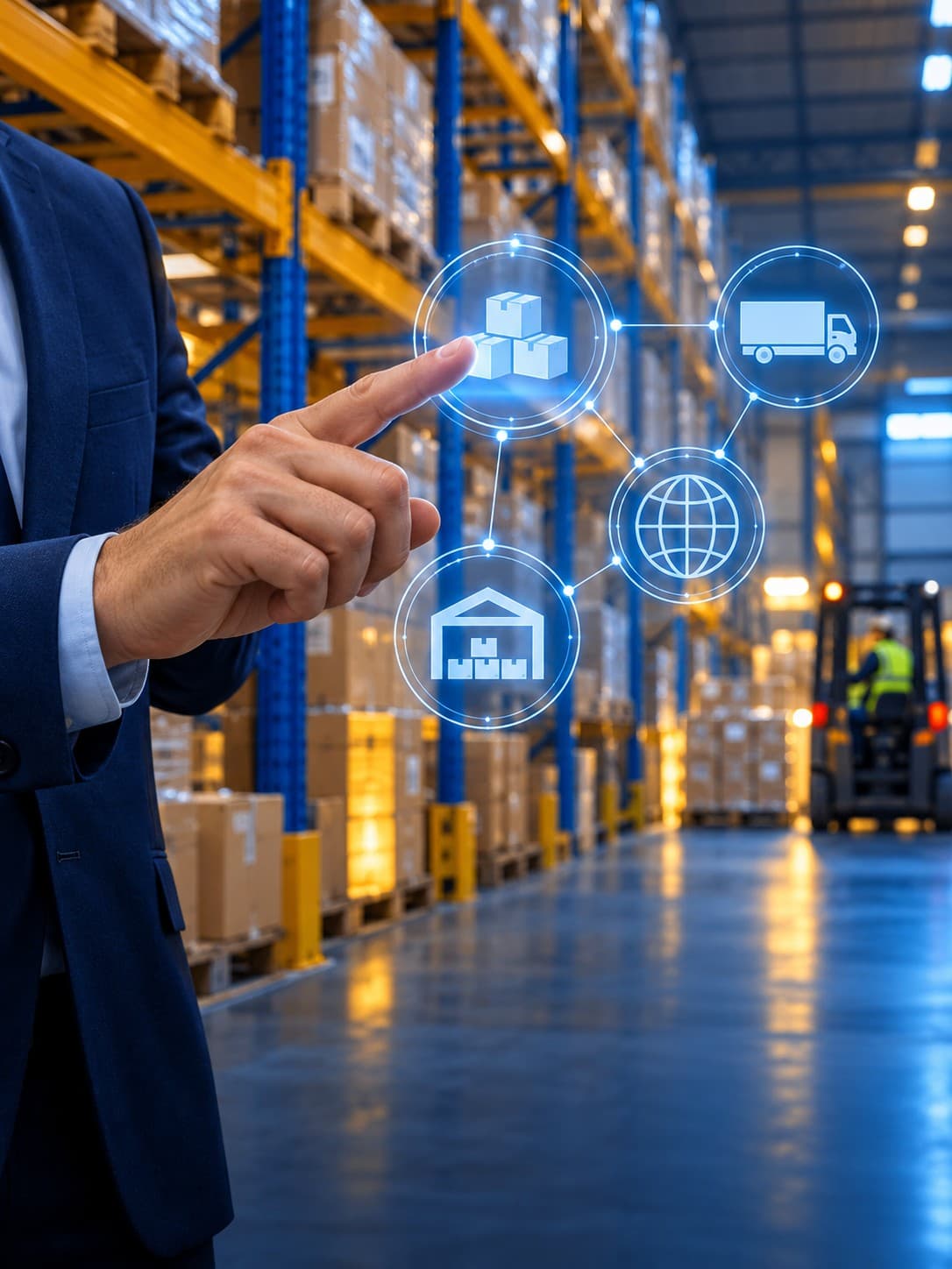 Warehouse inventory and connected supply chain technology